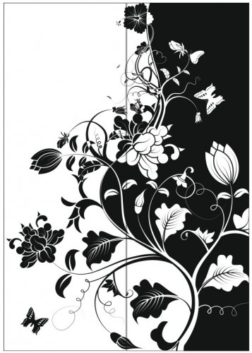 Пескоструйный рисунок Цветы 1038